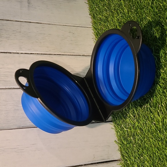 PET BOWL dual sided collapsing small pet travel bowl, asst colors *HP*HP* - Picture 11 of 13